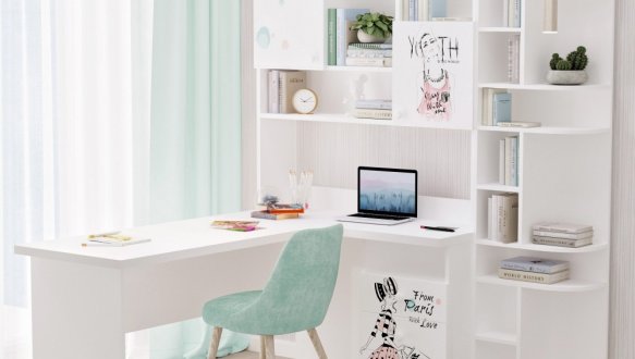 Стол угловой с надстройкой и эркером 7