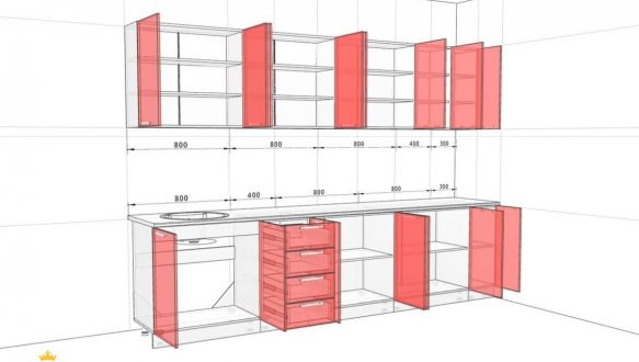 Кухонний комплект Еко 3,1 м 0