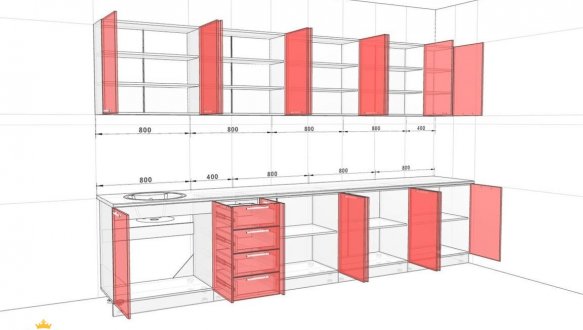 Кухонний комплект Еко 3,6 м 2