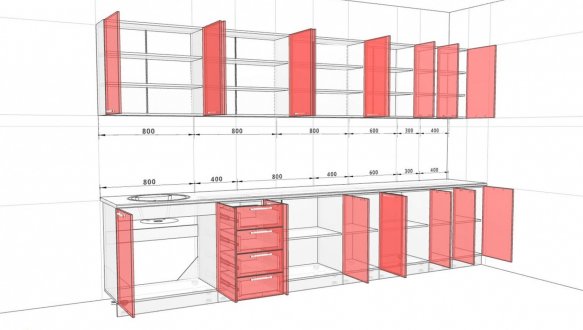 Кухонный комплект Еко 3,7 м 0