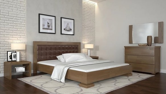 Кровать деревянная ArborDrev Монако Сосна / Бук 3