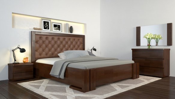 Кровать деревянная ArborDrev Амбер Сосна / Бук 6