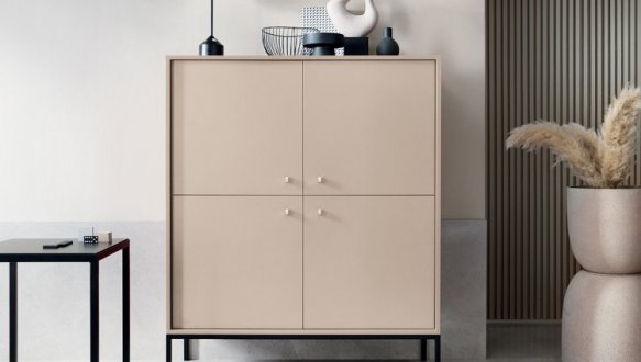 Комод высокий черные ножки MK104 Mono