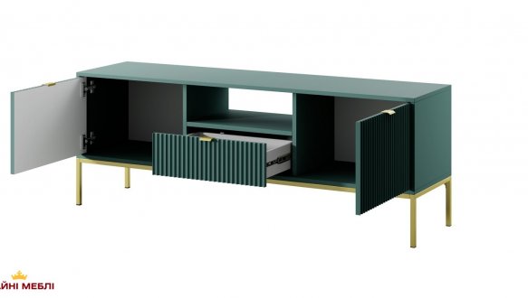 Тумба под ТВ Nova/Нова RTV154 Лабрадор золотые ножки Perfect Home Ширина 154 см 2