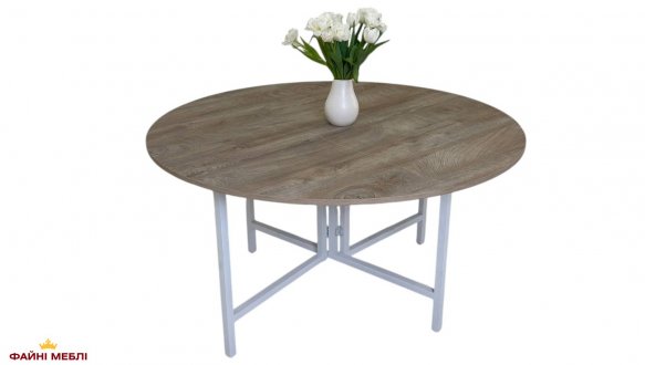 Стол круглый раскладной трансформер MebliRoMax Ten / Тен D1400 0