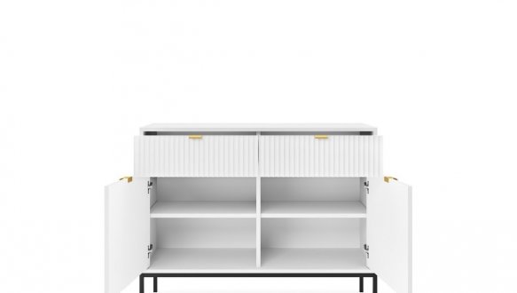 Комод Білий/Чорні ніжки KSZ104 Nova 3