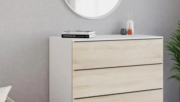 Комод ТХ005 Белый / Дуб сонома Морели