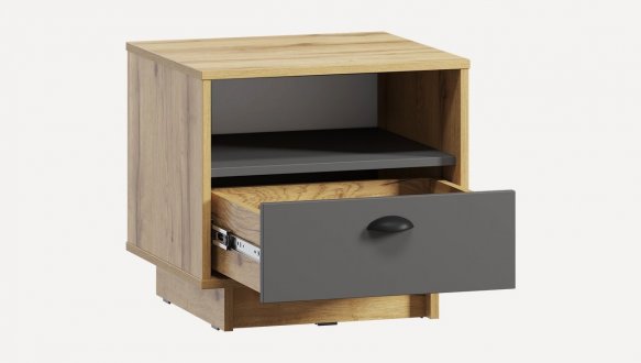 Тумба приліжкова Moreli Kuba/Куба Дуб Аппалачі/Антрацит 0