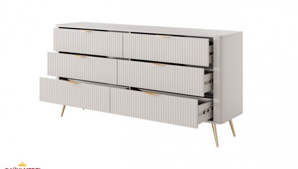 Комод 6S/163 Беж/Золоті ніжки Lante 4
