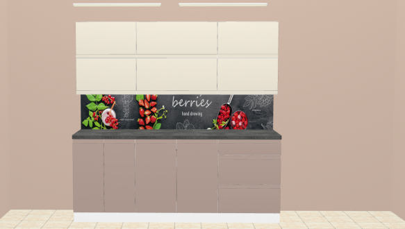 Кухня 2,0 м Фарбований МДФ Альфа ручка АКЦІЯ! 1