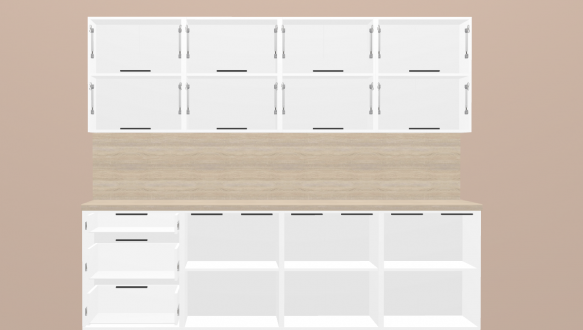 Кухонный комплект Высокий Кращеный Глянец 2,5 м 3