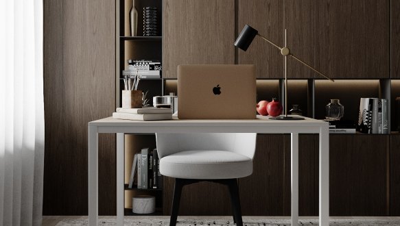 Письменный стол Brevity Loft mid Дуб сонома/Белый металл