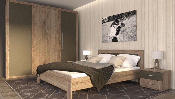 Модульна спальня Juliet/Джульєта VMV Holding Дуб арканзас темний/Бронза 0