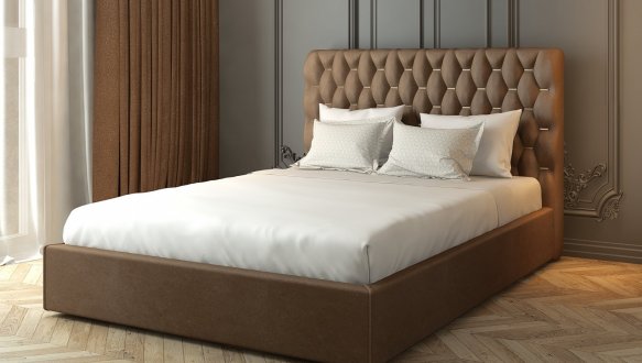 Ліжко м'яке двоспальне Лев Анталія з підйомним механізмом та нішею для білизни 6