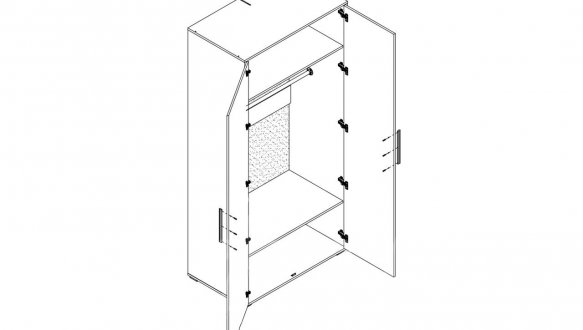 Шкаф 2Д Тони 0