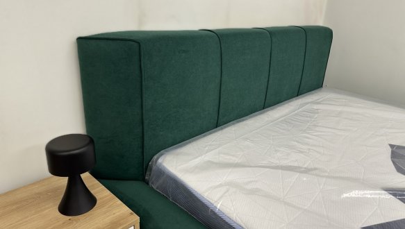 Ліжко м'яке двоспальне Городок меблі Паркер з підйомним механізмом та нішею для білизни 1