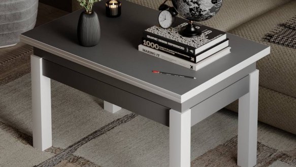 Стіл-трансформер B-Fly Art In Head Графіт / Білий діамант 7