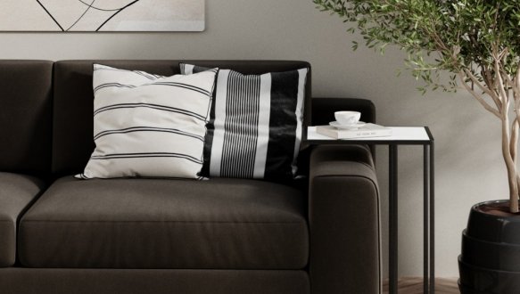 Придиванный стол-трансформер Fiji Double Белый/Черный 0