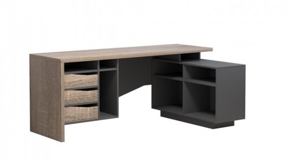 Комп'ютерний стіл Connect 2 Інтарсіо Правий/Лівий Дуб Сонома Трюфель/Антрацит 180 см 7