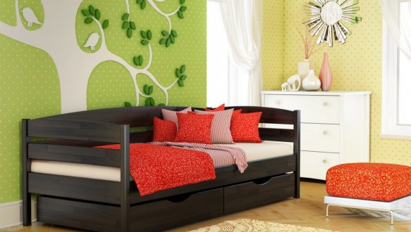 Кровать детская Щит бука Эстелла Нота Плюс 4