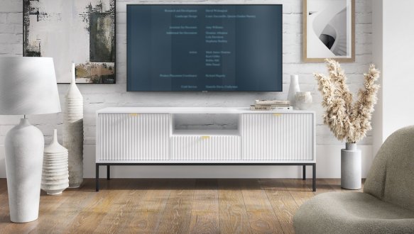 Тумба под ТВ Nova/Нова RTV154 Белый Perfect Home Ширина 154 см