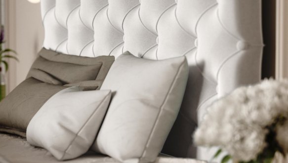 Ліжко м'яке двоспальне Віоріна Деко Велюр з підйомним механізмом та нішею для білизни 9