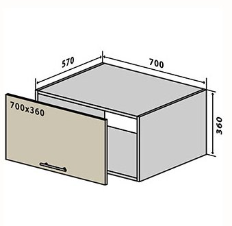 №67 Тумба верхня окапник 70 Люкс RODOS