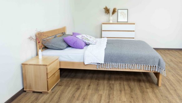 Ліжко двоспальне дерев'яне Дрімка Марсель Бук 1