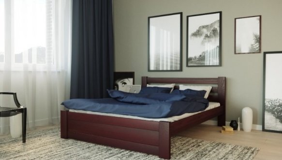 Ліжко дерев'яне Лев Жасмін масив Бук 3