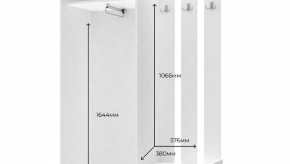 Прихожая City One Door. Белая 3