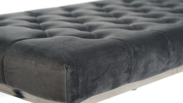 Банкетка BN-2 серый + серебро 5