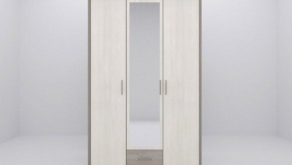 Шафа 3Д Сокме Сара 3 дверна піно 136 см 2