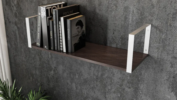 Полка настенная венге темный/белый XS28