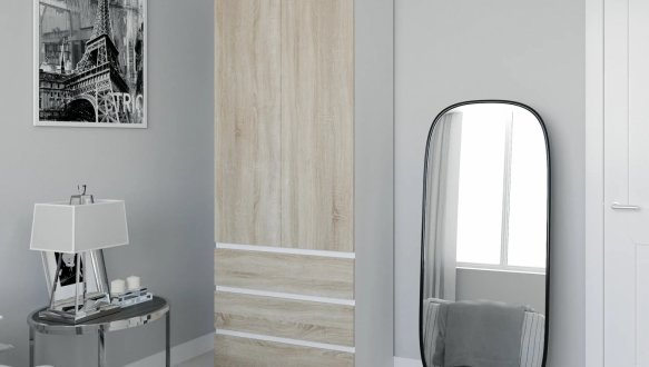 Шкаф Морели Т210 2 дверный белый с полками 80 см 6