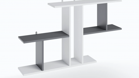 Полка настенная белый/антрацит T8