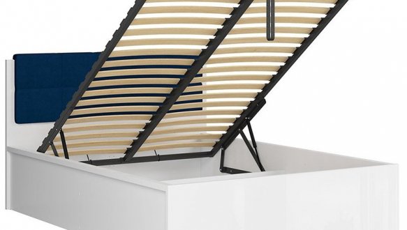 Кровать двуспальная с мягким изголовьем BRW Poland LOZ/140/B Tetrix / Тетрикс с подьемним механизмом и нишей для белья ДСП 3