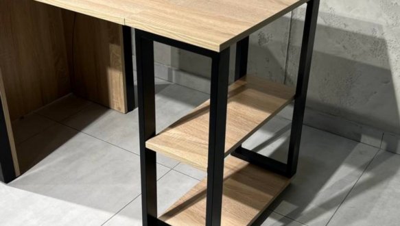 Стіл трансформер LOFT Дуб Сонома / Чорний мат MebliRoMax 3