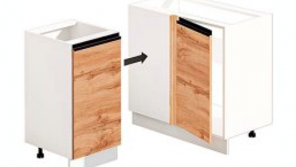 Тумба нижняя Н110х60.82.1Д. угол. Мойка Тренд глянец