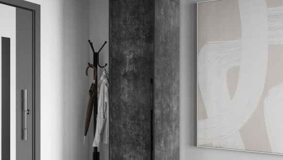 Шкаф Морели R-0001 Рамо 1 дверный бетон темный 52 см 0