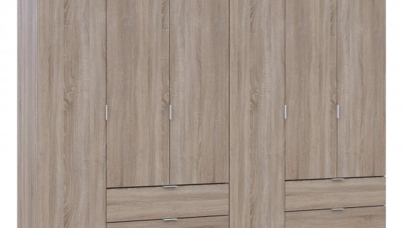 Шкаф Дорос Гелар дуб сонома 6 дверной 232,5 см