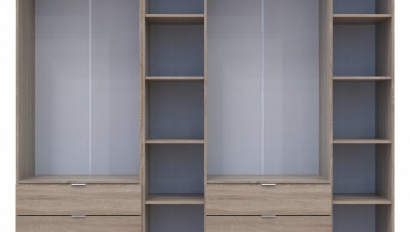 Шкаф Дорос Гелар дуб сонома 6 дверной 232,5 см 2