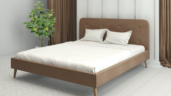 Кровать мягкая двуспальная Лев Пекин 2