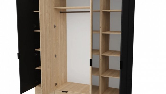 Шафа С-104 Neman Сканді 4 дверна графіт 189 см 0