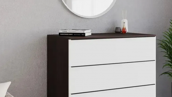 Комод ТХ005 Венге темний / Білий Морелі