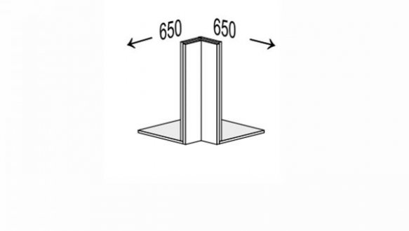 Секція верхня антресоль обманка Кут 90° 650х650/360 Глорі