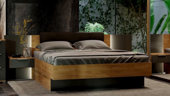 Кровать с ящиками для белья без каркаса 180х200 Луна 2