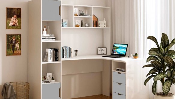 Стол письменный угловой Teenager Белый 4