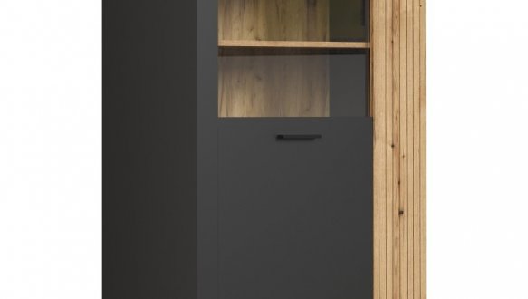 Витрина низкая 1D1W графит ESTEBAN 3