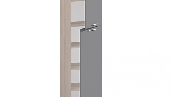  Шкаф П40.214.2Д В.5 для посуды с полками Хай-Тек глянец перламутр