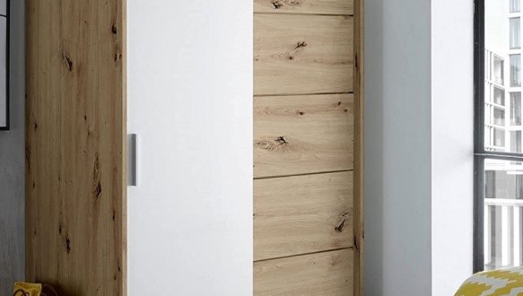 Комод Кейс 1дв 5ящ Дуб артизан / Белый Миромарк 0